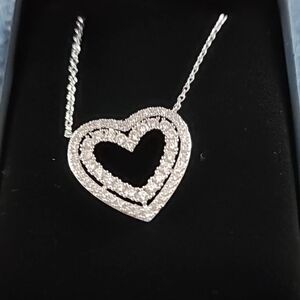 Silver Heart Pendant Necklace